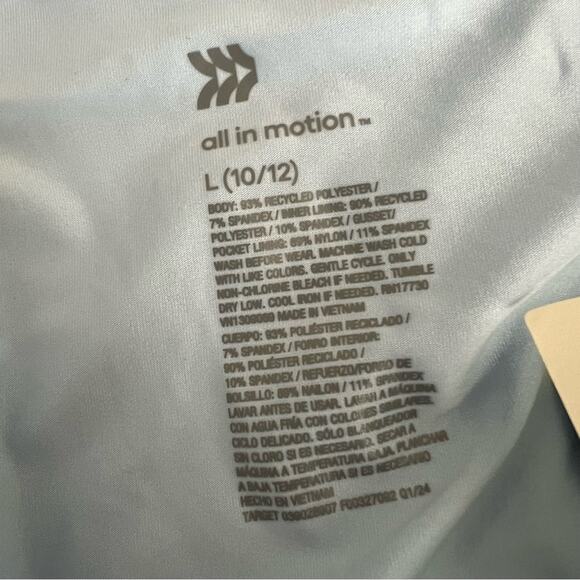 All In Motion Girls Asymmetrical Strap Active Dress Light Blue Built in Shorts - Picture 7 of 9